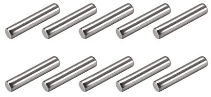 METALLIXITY Tassello Perno (2x10mm) 15pz, 304 Acciaio Inox Scaffale Supporto Pioli Perno Fissaggio Elementi - per Metallo Dispositivi, Mobili Installazione, Industriale, Fai da Te