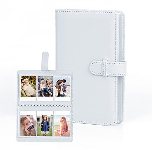 Easy Hood Instax Mini Photo Album, Kpop Photocard Binder, 108 Pockets for Fujifilm Instax Mini EVO/12/11/8/9/7s/25/70/90 Mint Zip Instant Camera Printer, Polaroid Photo Album Memory Book, White