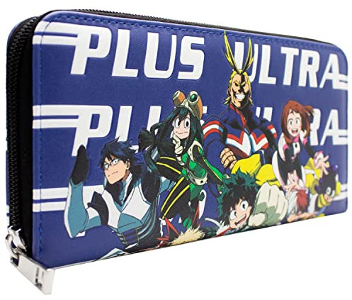 My Hero Academia All Might Plus Ultra Class 1-A Geldbörse/Geldbeutel Clutch Münzfach & Kartenhalter, Blau