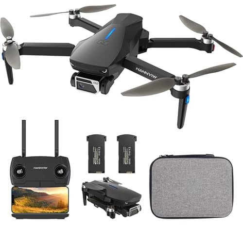 HANNVIW H220 GPS Drones con Camara 4K Adultos Profesional, 5G FPV Transmisión, Menos de 249g, Retorno Inteligente, Modo Spot, Modo Surround, Drone para principiantes