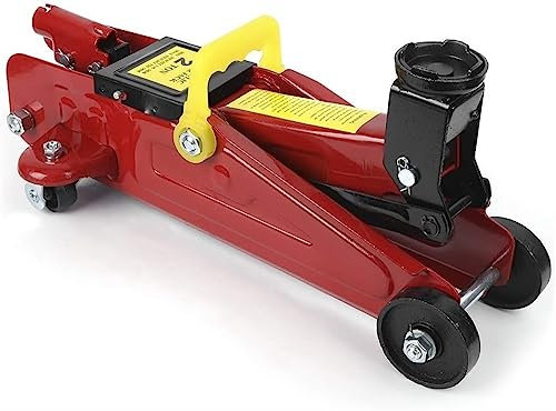 YOGAYE Cric hydraulique 2 tonnes cric de Voiture Portable Professionnel cric de Sol hydraulique Profil de Chariot Durable cric de Levage for Voiture Van Garage avec Mallette de Rangement