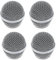 YdseozOA 4 Stück Metall-Mikrofon-Netzköpfe, kompatibel mit SM58 Mikrofon, Ersatz-Gesangsmikrofon-Gitter, Windschutzscheiben-Mikrofon, Metallkopf mit Schwamm