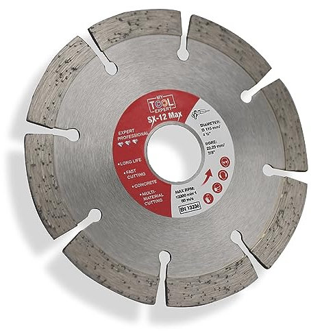 115mm Diamond Cutting Disc for Angle Grinder, SX-12 Max 115mm Diamond Blade For Stone, Concrete, Brick, Masonry