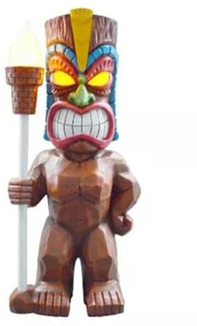 FTVOGUE Solar LED Tiki Totem Gartenlicht, Dekorative Außenbeleuchtung für Veranda, Rasen und Solarbetriebene Ornament-Figur