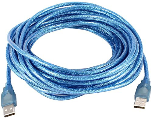 XYWHPGV 10M 33ft Azul USB 2.0 Tipo A Macho a Macho Cable de extensión AM-AM(1b563 0e005 75c3d 2b74e 65a91 b4da0