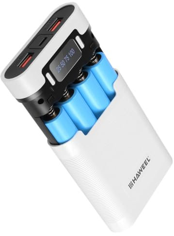SOLUSTRE 18650 4 Telefonzubehör 18650 Batteriegehäuse 18650 Powerbank 18650 Batteriebank Telefonversorgung Powerbank-Gehäuse DIY-Powerbank Weiß Elektronisches Ladegerät Wiederaufladbarer