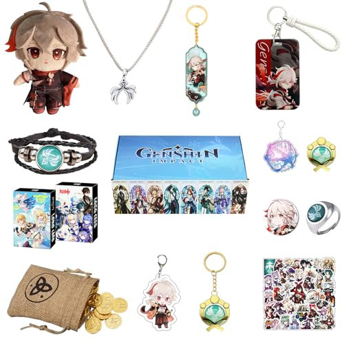 Nahida Genshin Impact Schlüsselanhänger fur Dekorieren, Genshin Impact Geschenkbox, Genshin Impact Geschenk Set, (Kazuha)