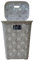 Best House | 65L Laundry Basket with Lid | GRAY | 65 Litres | Large | Plastic Hamper | Knitted/Rattan Style | Clothes Storage Washing Bin Basket Hamper for Bathroom Bedroom (Pack of 1)