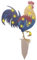 NOZEM Gartenstecker 2D-Acryl Garten Huhn Dekoration Outdoor Gartendekoration eingefügt Lustiges Hühner Ornament Doppelseitiger Druck Gartenfiguren Osterdeko (Blue, L)