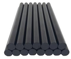 Made in The UK hot melt Glue Sticks for Glue Gun 20cm long 12mm diameter- Versatile Hot Melt Adhesive for Arts & Crafts, Product Assembly, and More (10, BLACK)