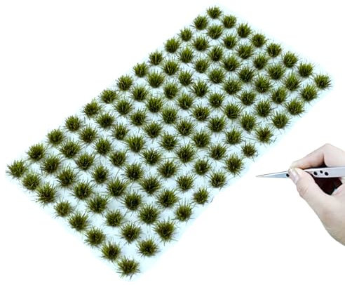 RHQFDM 120 Pflanzen Modellbau Gras Static Grass Tufts Statische Grasbüschel Modellbau Miniatur Deko Modellbau FüR DIY Eisenbahn Zug Landschaft Kunstrasen Miniatur Gras Deko(Kleine Graslandschaft 4#)