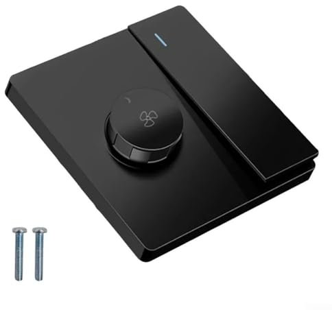 Smooth and Easy Fan Speed Control Switch for Most Electric Ceiling Fans (Black)