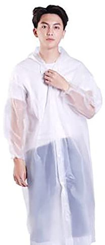 Veste de pluie légère et longue pour homme - Coupe-vent - Imperméable - Transparent - Tendance - Longue veste coupe-vent - Respirante - Veste d'extérieur - Mode légère - Coupe-vent, transparent,