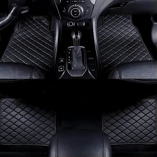 DSWERMG Auto Leder Fußmatten für Audi A3 Sportback 8Y 2020-2023 Nach Maß Allwetter wasserdichte rutschfeste Auto FußMatte Teppich Set Innenraumschutz ZubehöR,A/All-Black
