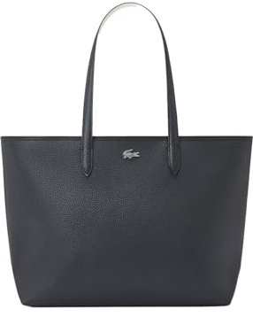Lacoste Femme Women Shopping Bag Sac à provisions, Noir Farine, Taille Unique