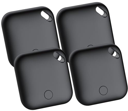 Air Tag Schlüsselfinder, Smart Tag Kompatibel mit Apple Wo ist? APP(nur iOS), Air Tracker Tag für Schlüssel/Koffer/Gepäck, 100dB Lauter Piepton, Weltweite Verfolgung, Austauschbarer Akku, 4er Pack