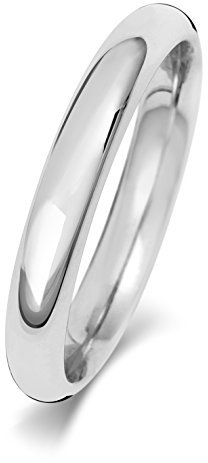 EDS Jewels Platin 950 3mm Court Form Herren/Damen - Trauring/Ehering/Hochzeitsring TRS18894PT950RSN