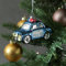 Christbaumschmuck Polizeiauto Blaulicht Weihnachtsbaumschmuck Glas Baumkugel Weihnachtsbaum Anhänger Geschenk (Polizeiauto)