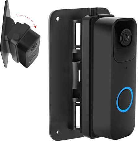 Supporto per campanello regolabile (da 30° a 145°) per campanello Google Nest a batteria/cablato, campanello lampeggiante per videocitofono, Wyze Doorbell V2/Pro, eufy E340/S220, supporto a cuneo per