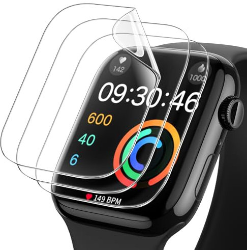 JETech Protector de Pantalla para Apple Watch Series 10 42mm, Película de TPU Flexible Autocuración, Anti-Arañazos HD Transparente, 3 Unidades