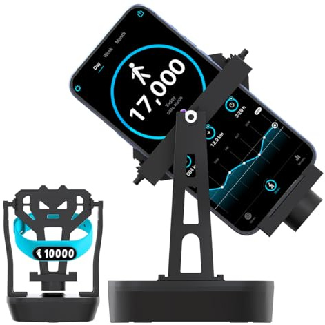 Wiederaufladbares Telefonschaukelgerät mit Timer, einstellbare Geschwindigkeit, Zwei Schaukelpositionen, Automatisches Gehen, 1200 mAh Akku, Handy Swing Kompatibel für Pokemon Go