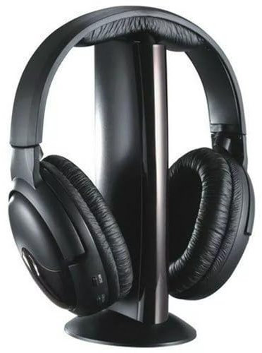 Generico CUFFIA CUFFIE WIRELESS 5 in 1 SENZA FILI WI-FI MICROFONO EARPHONE TV MUSIC PC OF