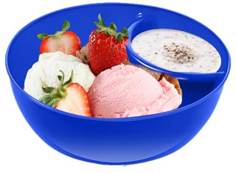 Chip- Und Dip-Schalen - Müslischale Gegen Durchnässen Mit Anti-Durchnäss-Design | Geteilte Servierschale Für Brot, Cracker, Snacks, Stapelbare Saucenschale Für Partys, Haushalt, Küche