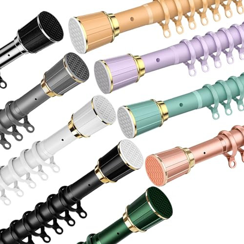 Teleskop-Duschvorhangstange, ausziehbare Stange für Vorhänge, ohne Bohren, verstellbar, 40 x 500 cm, 33 mm Durchmesser, bequem für Schrank, Tür, Fenster, Edelstahl, Größe XXL