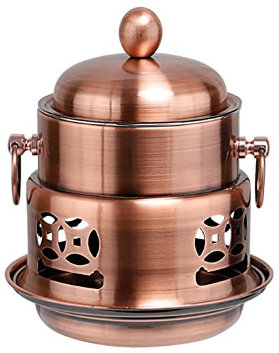 fondue， Chinesischer traditioneller Eintopf, 1 Packung Shabu Shabu Kupfer Hot Pot Herd Mini Hotpot Pfanne Edelstahl Chafing Dishes Alkoholtopf