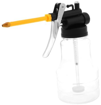 Garneck Oil Hand Pump Plastic Tube Copper Nozzle Motor Oil Dispenser for Car Engine Machine Chain Oiler