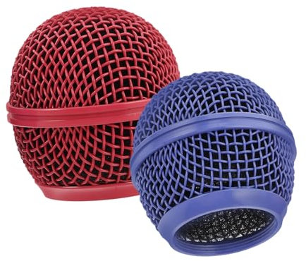Abaodam 2pièces Remplacement Métal pour Microphone Accessoires Microphone Maille Métallique Compatible avec Et Installation Facile