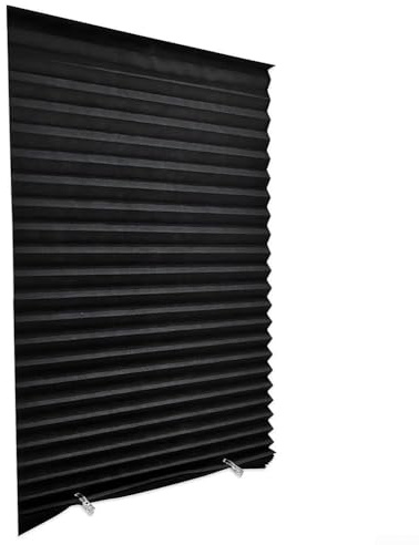 PVC-Jalousie, 60 x 150 cm, ohne Bohren, Jalousien mit Clips für Schlafzimmer, Küche, Badezimmer, einfache Montage, Schwarz