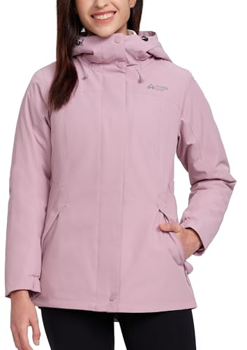 Pioneer Camp Damen Winterjacke Wasserdicht 10000mm Warm mit Kapuze | Wasserdicht 10000mm, Winddicht, Atmungsaktiv 3000g, Sorona Aura Isolierung, Fleece-Futter, taillierte Passform
