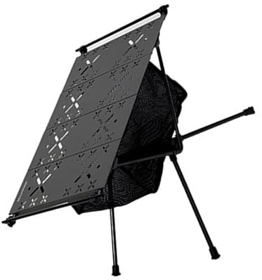 Dilwe Tragbare Klappcampingtisch, Ultraleichte Picknicktisch mit Aluminiumlegierung, faltbares Design, mit Netto-Tasche für Camping, Outdoor, Barbecue, Fest, Reise, Garten, Fischerei, Schwarze Farbe