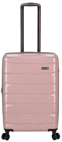 Kenorada Reisekoffer 66cm mit Dehnfalte | Wave Spinner M Hartschale Trolley erweiterbar | Mittlerer Koffer mit TSA-Schloss & 4 Doppelrollen | ca. 3,5kg (Blue, M 67cm (erweiterbar))