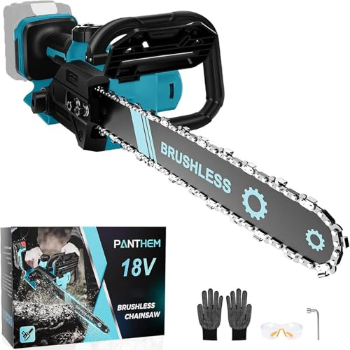 Motosierra eléctrica de 1000 W de 12 pulgadas para Makita de 18 V (sin baterías), con candado de seguridad, engrasador automático, sierra de podar, sierra de podar, sierra de cadena eléctrica para
