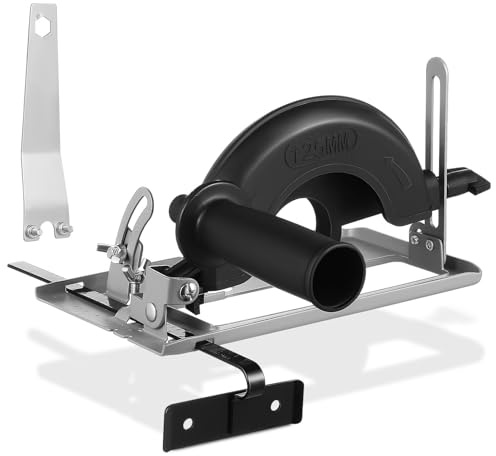 Operitacx Winkelschleifer Ständer mit 0–40 mm Schnitttiefe, Verstellbarer 0–45° Winkelschleiferhalter mit Gusseisenbasis für 100–125 mm Winkelschleifer, Metall, Holz, Keramik