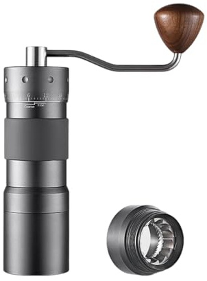 Macinacaffè manuale Dimensione di macinazione regolabile Macina in acciaio inossidabile Macinino portatile a manovella per case Cucina Campeggio Macinacaffè portatile a manovella