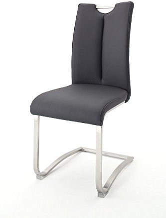 123wohndesign 2 Stühle Artos, Schwinger, Schwingstuhl, Schwarz, 140 kg