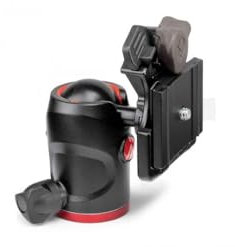 Manfrotto Testa a Sfera Compatta 494, Testa a Sfera Fluida per Treppiede Fotocamera, Stabilizzatore Fotocamera, Accessori Fotografia, per Creazione Contenuti, Fotografia