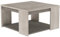Demeyere - Table Basse Style Contemporain - Idéal pour Votre Coin Salon ou TV - Collection Antibes, Chêne Champagne/Béton Beige