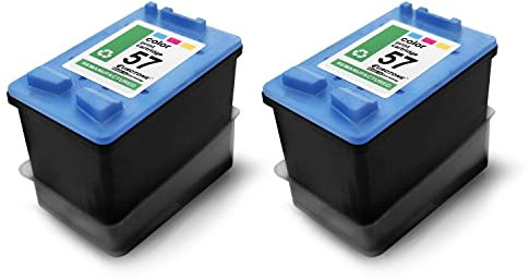2X Müller Printware Patronen kompatibel für HP PSC 1215 1219 1340 2210 2405 2410 2550 ersetzt HP 57 CMY