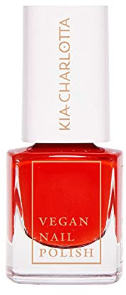 Kia-Charlotta 100% Veganer Bio Nagellack I Can (Klassisches Rot) |Tierleidfrei & Made in Germany - Schadstoffarm & bis zu 87% Natürlich | Langanhaltend & Volldeckender Nagellack Schnelltrocknend, 5ml