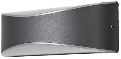 Lucande LED Wandleuchte außen Akira (Modern) in Schwarz aus Aluminium (50 flammig,) - Außenwandleuchten Wandlampe Led Außenlampe Outdoor für Außenwand/Hauswand Haus Terrasse &