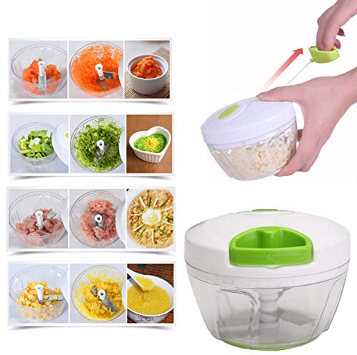 TuToy Manual Pull Rope Food Vegetable Blender Meat Chopper Hand Held Pulling Slicer Mincer