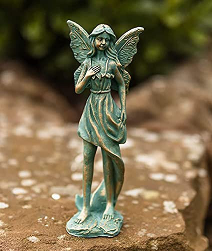 Garden Mile Standing Fairy Figurine Waterproof Weather Resistant Garden Ornaments Outdoor Unusual Fairy Decorations Indoor Outdoor Statues Perfect Garden Gifts For Women Men Patio House Ornament