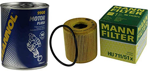 Original MANN Ölfilter HU 711/51 x + SCT Motor Flush Motorspülung