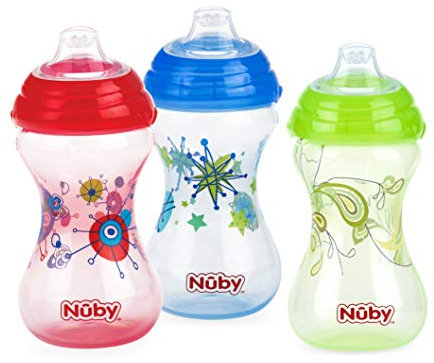 Nuby 3 Stück Pinpoint weicher Ausgießer Clik-It für Jungen, 284 ml