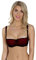 Rosme Women's Balconette Bra with Push Up Effect – Plus Size Sexy Lace Demi Half Cup Bra – Lightly Padded Underwired Low Cut Mesh Design Kamila, Black, Size 34A