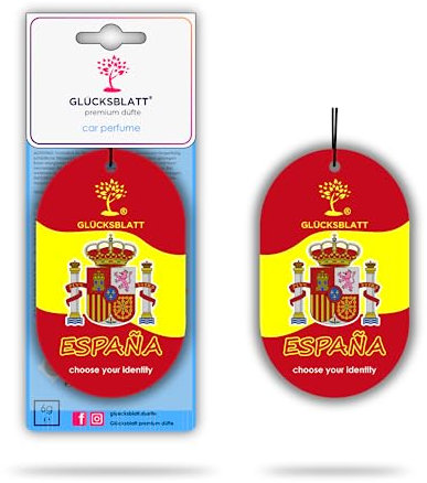 GLÜCKSBLATT premium Autoparfüm Duft Flag Spain Flagge Spanien